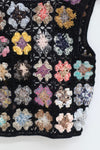 SWAYING/KNIT crochet patchwork vest SW24RE1T03 black